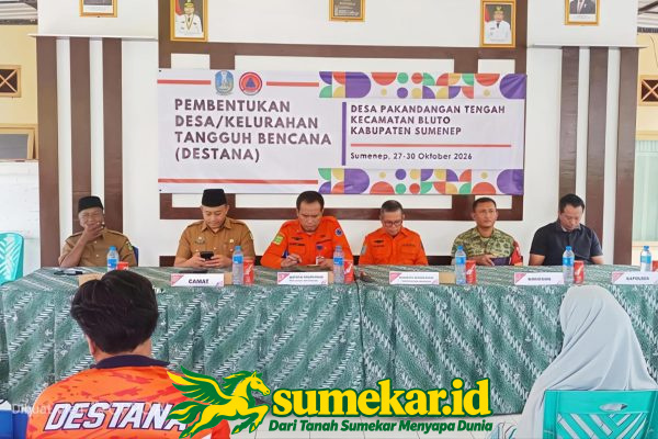 Perkuat Ketahanan Desa, BPBD Sumenep Gelar Pembentukan Destana Pakandangan Tengah